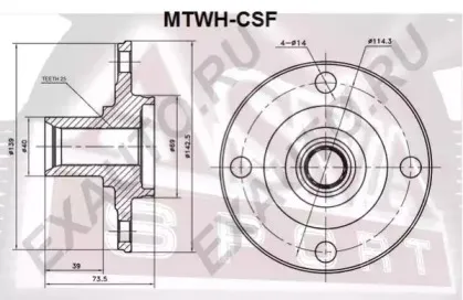 MTWH-CSF ASVA Ступица колеса MTWH-CSF ASVA Ступица колеса