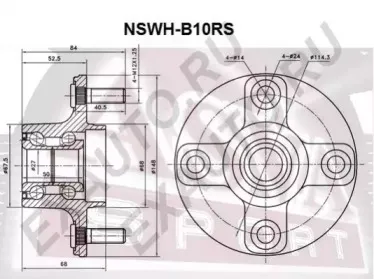 NSWH-B10RS ASVA Ступица колеса NSWH-B10RS ASVA Ступица колеса