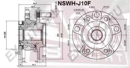 NSWH-J10F ASVA Ступица колеса NSWH-J10F ASVA Ступица колеса