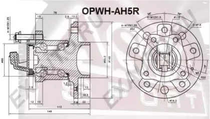 OPWH-AH5R ASVA Ступица колеса OPWH-AH5R ASVA Ступица колеса