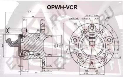 OPWH-VCR ASVA Ступица колеса OPWH-VCR ASVA Ступица колеса