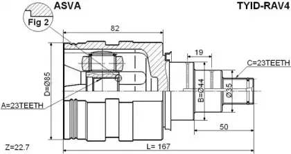 TYID-RAV4 ASVA Шарнирный комплект, приводной вал TYID-RAV4 ASVA Шарнирный комплект, приводной вал