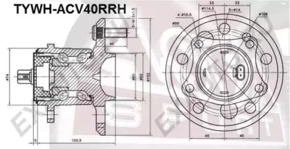 TYWH-ACV40RRH ASVA Ступица колеса TYWH-ACV40RRH ASVA Ступица колеса