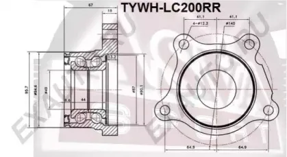 TYWH-LC200RR ASVA Ступица колеса TYWH-LC200RR ASVA Ступица колеса