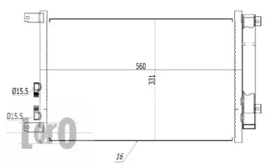 002-016-0005 LORO Конденсатор, кондиционер 002-016-0005 LORO Конденсатор, кондиционер