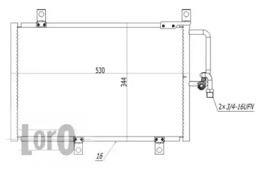 002-016-0006 LORO Конденсатор, кондиционер 002-016-0006 LORO Конденсатор, кондиционер