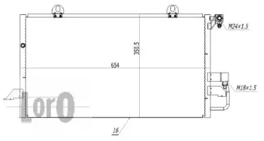003-016-0003 LORO Конденсатор, кондиционер 003-016-0003 LORO Конденсатор, кондиционер