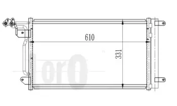 003-016-0022 LORO Конденсатор, кондиционер 003-016-0022 LORO Конденсатор, кондиционер