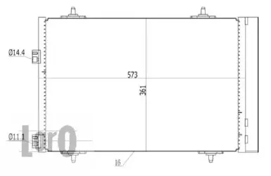 009-016-0001 LORO Конденсатор, кондиционер 009-016-0001 LORO Конденсатор, кондиционер