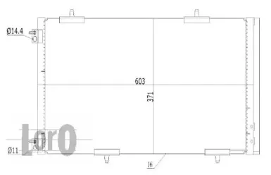 009-016-0002 LORO Конденсатор, кондиционер 009-016-0002 LORO Конденсатор, кондиционер