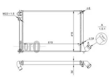 009-017-0018 LORO Радиатор, охлаждение двигателя 009-017-0018 LORO Радиатор, охлаждение двигателя