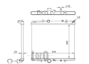 009-017-0044 LORO Радиатор, охлаждение двигателя 009-017-0044 LORO Радиатор, охлаждение двигателя