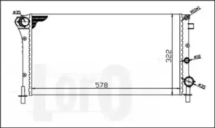 016-017-0033 LORO Радиатор, охлаждение двигателя 016-017-0033 LORO Радиатор, охлаждение двигателя