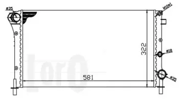 016-017-0034 LORO Радиатор, охлаждение двигателя 016-017-0034 LORO Радиатор, охлаждение двигателя