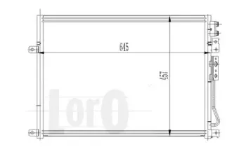 023-016-0007 LORO Конденсатор, кондиционер 023-016-0007 LORO Конденсатор, кондиционер