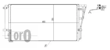024-016-0012 LORO Конденсатор, кондиционер 024-016-0012 LORO Конденсатор, кондиционер