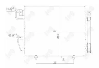 033-016-0017 LORO Конденсатор, кондиционер 033-016-0017 LORO Конденсатор, кондиционер