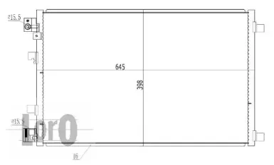 035-016-0031 LORO Конденсатор, кондиционер 035-016-0031 LORO Конденсатор, кондиционер