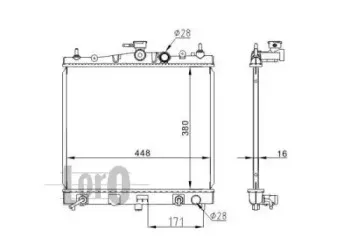 035-017-0018 LORO Радиатор, охлаждение двигателя 035-017-0018 LORO Радиатор, охлаждение двигателя