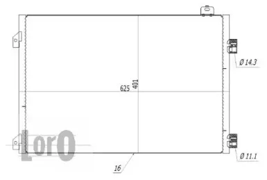 042-016-0024 LORO Конденсатор, кондиционер 042-016-0024 LORO Конденсатор, кондиционер