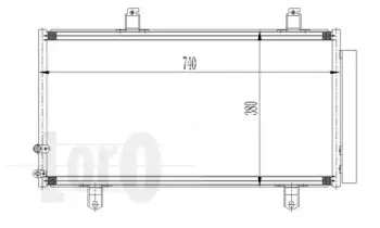0510160025 LORO Конденсатор, кондиционер 0510160025 LORO Конденсатор, кондиционер