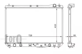 051-017-0022 LORO Радиатор, охлаждение двигателя 051-017-0022 LORO Радиатор, охлаждение двигателя