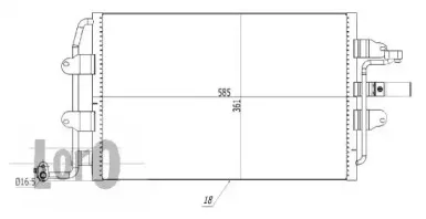 053-016-0028 LORO Конденсатор, кондиционер 053-016-0028 LORO Конденсатор, кондиционер