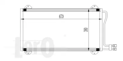 054-016-0002 LORO Конденсатор, кондиционер 054-016-0002 LORO Конденсатор, кондиционер