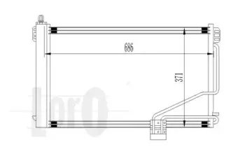054-016-0014 LORO Конденсатор, кондиционер 054-016-0014 LORO Конденсатор, кондиционер