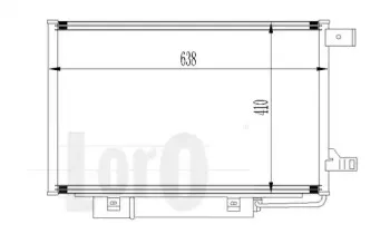 054-016-0028 LORO Конденсатор, кондиционер 054-016-0028 LORO Конденсатор, кондиционер