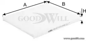 AG 116 CF GOODWILL Фильтр, воздух во внутренном пространстве AG 116 CF GOODWILL Фильтр, воздух во внутренном пространстве