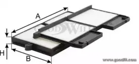 AG 253 2K CF GOODWILL Фильтр, воздух во внутренном пространстве AG 253 2K CF GOODWILL Фильтр, воздух во внутренном пространстве