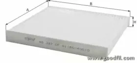 AG 337 CF GOODWILL Фильтр, воздух во внутренном пространстве AG 337 CF GOODWILL Фильтр, воздух во внутренном пространстве