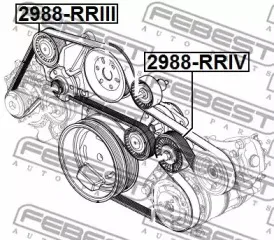 2988RRIII FEBEST Паразитный / ведущий ролик, поликлиновой ремень 2988RRIII FEBEST Паразитный / ведущий ролик, поликлиновой ремень