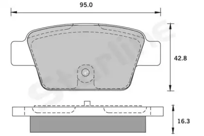 BD S836P STARLINE Комплект тормозных колодок, дисковый тормоз BD S836P STARLINE Комплект тормозных колодок, дисковый тормоз