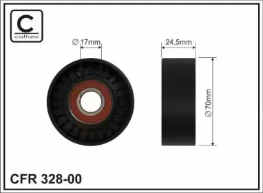328-00 CAFFARO Натяжной ролик, поликлиновойремень 328-00 CAFFARO Натяжной ролик, поликлиновойремень