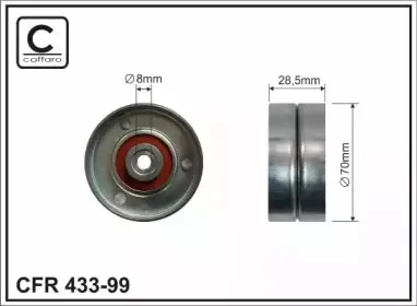 433-99 CAFFARO Натяжной ролик, поликлиновойремень 433-99 CAFFARO Натяжной ролик, поликлиновойремень