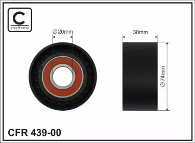 439-00 CAFFARO Натяжной ролик, поликлиновойремень 439-00 CAFFARO Натяжной ролик, поликлиновойремень