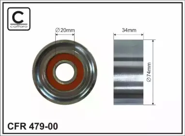 479-00 CAFFARO Натяжной ролик, поликлиновойремень 479-00 CAFFARO Натяжной ролик, поликлиновойремень