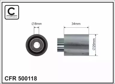 500118 CAFFARO Паразитный / Ведущий ролик, зубчатый ремень 500118 CAFFARO Паразитный / Ведущий ролик, зубчатый ремень