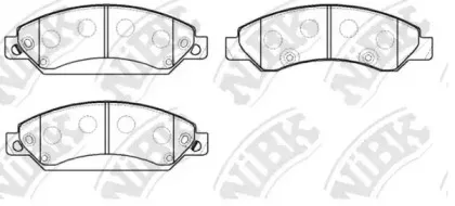 PN0400 NiBK Комплект тормозных колодок, дисковый тормоз PN0400 NiBK Комплект тормозных колодок, дисковый тормоз