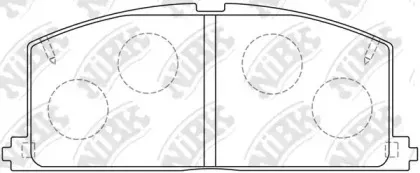 PN1077 NiBK Комплект тормозных колодок, дисковый тормоз PN1077 NiBK Комплект тормозных колодок, дисковый тормоз