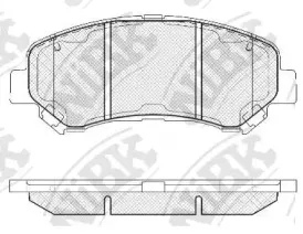 PN2801 NiBK Комплект тормозных колодок, дисковый тормоз PN2801 NiBK Комплект тормозных колодок, дисковый тормоз