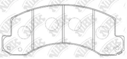 PN4489 NiBK Комплект тормозных колодок, дисковый тормоз PN4489 NiBK Комплект тормозных колодок, дисковый тормоз