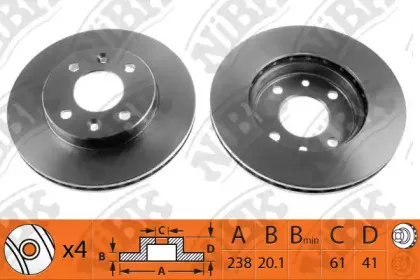 RN1002 NiBK Тормозной диск RN1002 NiBK Тормозной диск