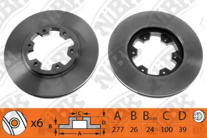 RN1028 NiBK Тормозной диск RN1028 NiBK Тормозной диск