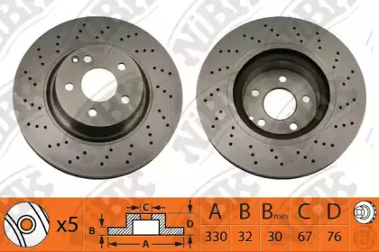 RN1135D NiBK Тормозной диск RN1135D NiBK Тормозной диск