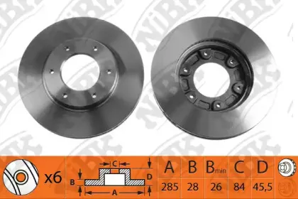 RN1266 NiBK Тормозной диск RN1266 NiBK Тормозной диск