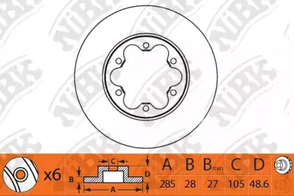 RN1330 NiBK Тормозной диск RN1330 NiBK Тормозной диск
