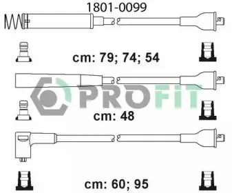 1801-0099 PROFIT Комплект проводов зажигания 1801-0099 PROFIT Комплект проводов зажигания